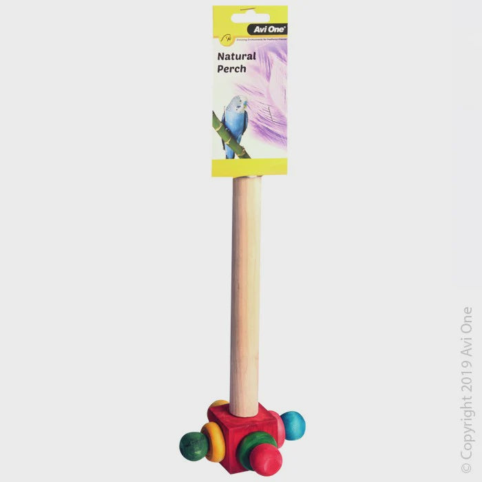 AVI ONE PERCH WOODEN WITH ROTATING END