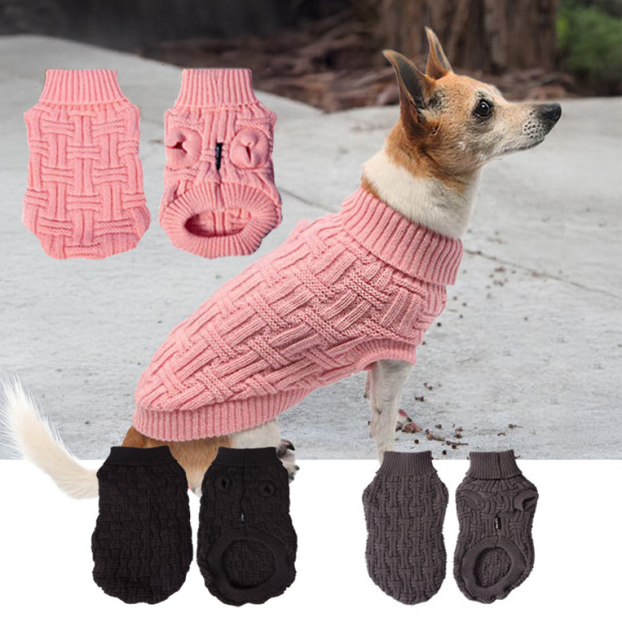 PET ONE DOG COAT KOMFYKNIT JUMPER ICELANDIC 55CM DARK PINK