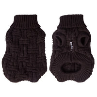 PET ONE DOG COAT KOMFYKNIT JUMPER ICELANDIC 50CM BLACK