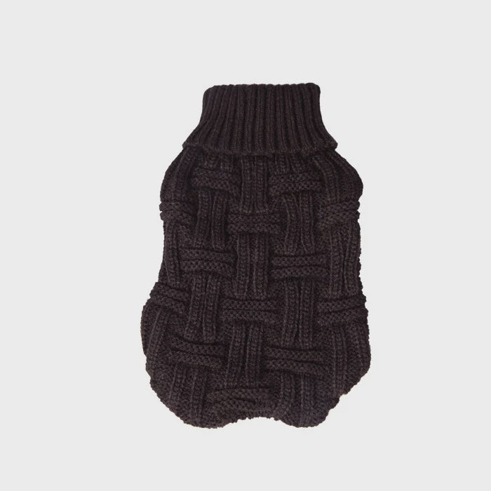 PET ONE DOG COAT KOMFYKNIT JUMPER ICELANDIC 55CM BLACK