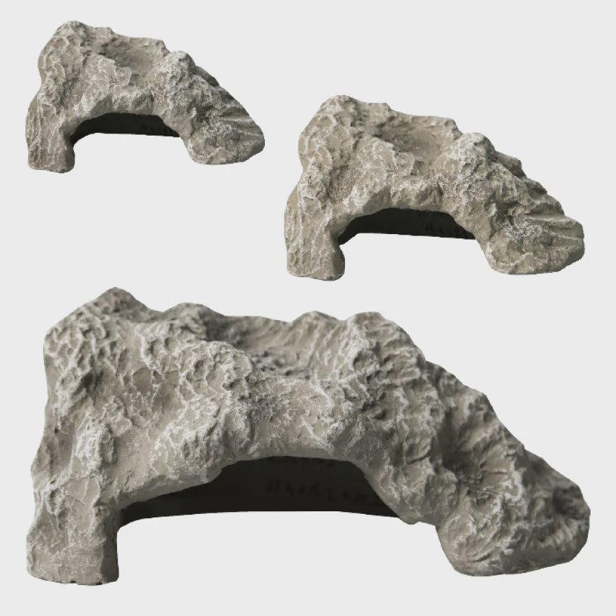 REPTILE ONE REPTILE CAVE LG LIMESTONE 22.3X15.2X10.2CM