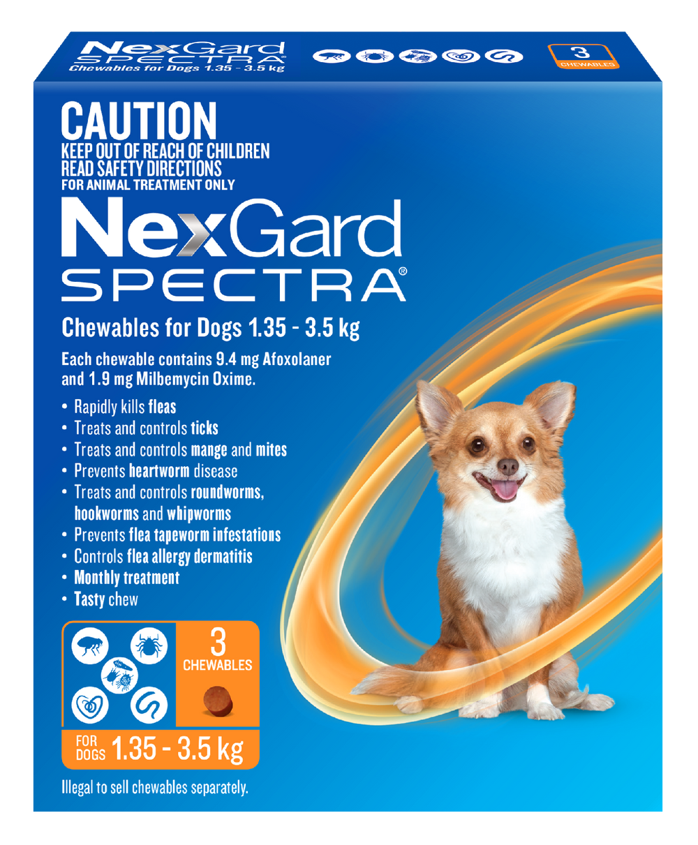 NEXGARD SPECTRA DOG 2-3.5KG 3PK