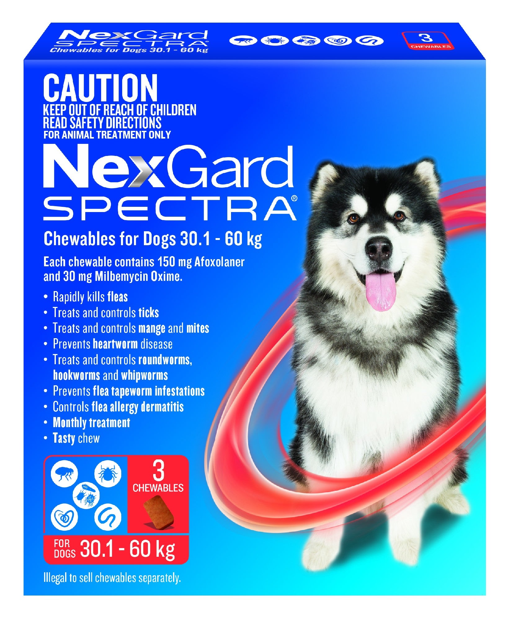 NEXGARD SPECTRA DOG 30.1-60KG 3PK