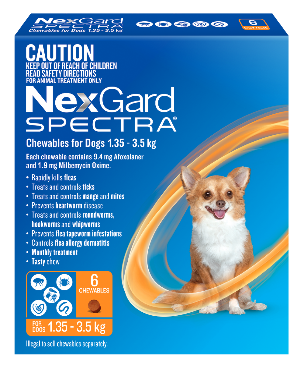 NEXGARD SPECTRA DOG 2-3.5KG 6PK
