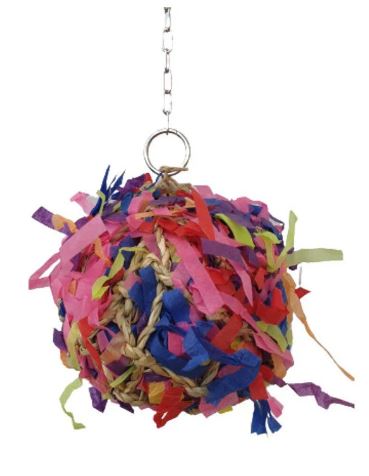 BIRDIE FORAGING SUPER SHREDDER BALL SMALL 13 X 8CM