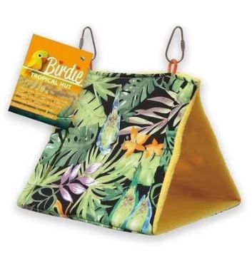 BIRDIE TROPICAL BIRD HUT SM 14 X 12 CM