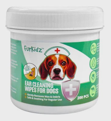FURKIDZ EAR CLEANING WIPES FOR DOGS 200PCS