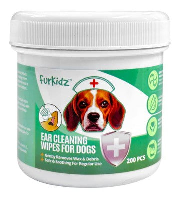 FURKIDZ EAR CLEANING WIPES FOR DOGS 200PCS