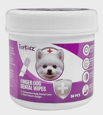 FURKIDZ DOG DENTAL WIPES 50 PCS
