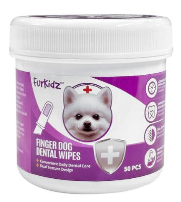 FURKIDZ DOG DENTAL WIPES 50 PCS