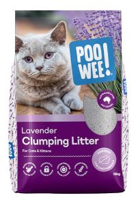 POO WEE CAT LITTER CLUMPING LAVENDER 15KG