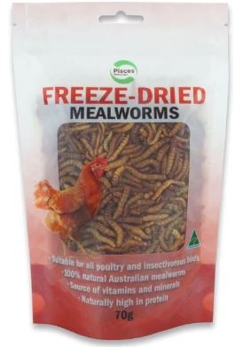 PISCES FREEZE DRIED MEALWORMS 40G