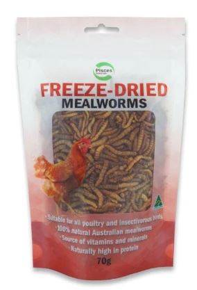 PISCES FREEZE DRIED MEALWORMS 70G