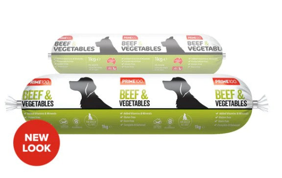 PRIME 100 ROLL BEEF AND VEGETABLES 1KG