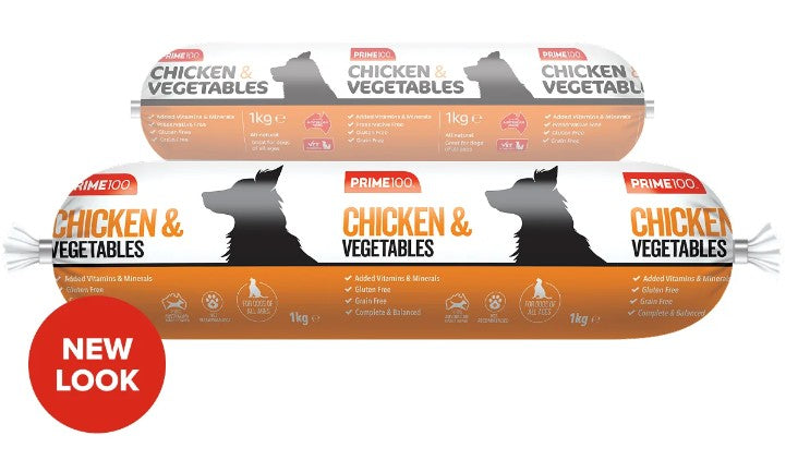 PRIME 100 ROLL CHICKEN AND VEGETABLES 1KG