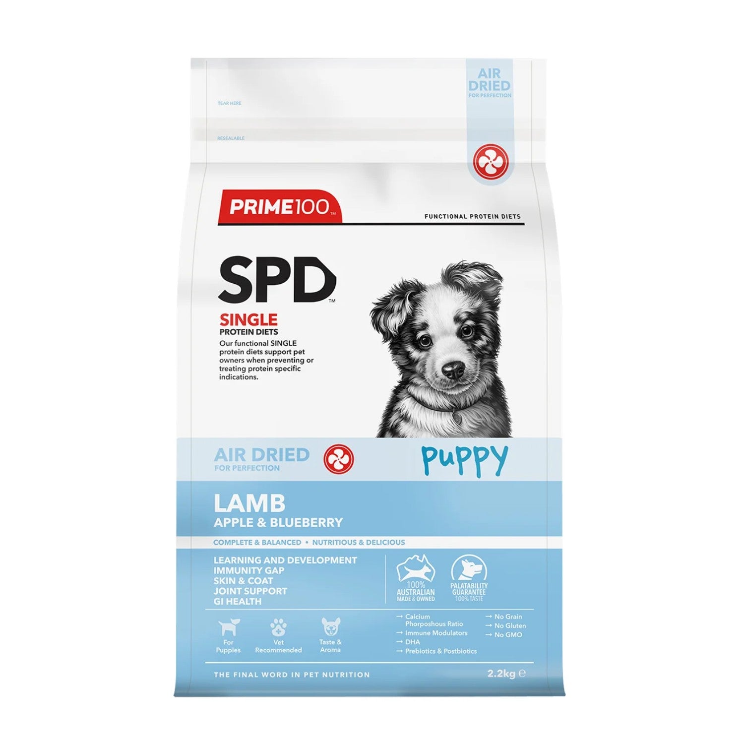 PRIME 100 SPD AIR DRIED PUPPY + BLUEBERRY 2.2KG