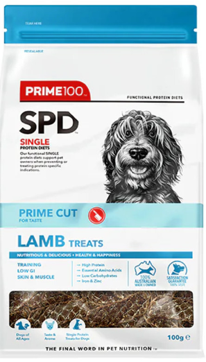 SPD PRIME CUT LAMB TREATS 100G