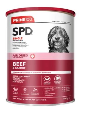 PRIME100 SPD AIR DRIED BEEF + CARROT 600G