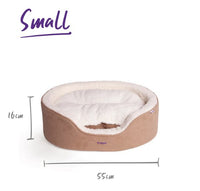 KAZOO MANHATTAN CAT BED COFFEE/WHITE SMALL