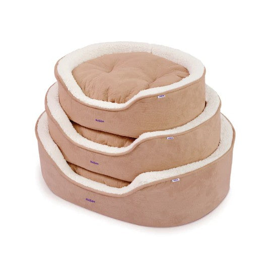 KAZOO MANHATTAN CAT BED COFFEE/WHITE LARGE