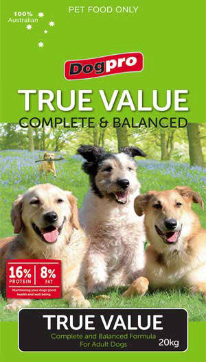 DOG PRO TRUE VALUE 20KG - GREEN BAG