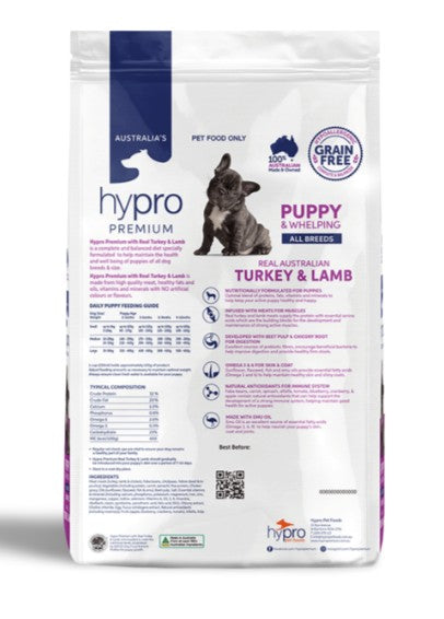 HYPRO PREMIUM PUPPY GF TURKEY + LAMB 2.5KG