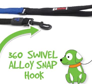 BAINBRIDGE BUNGEE LEASH NEOPRENE HANDLE BLACK 