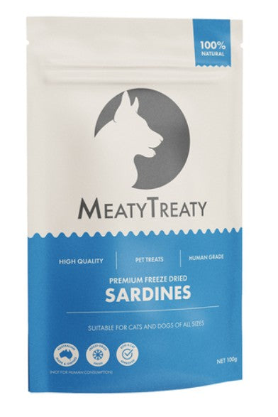 MEATY TREATY FD WHOLE SARDINE 100G
