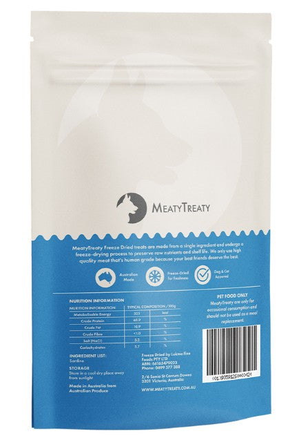 MEATY TREATY FD WHOLE SARDINE 100G