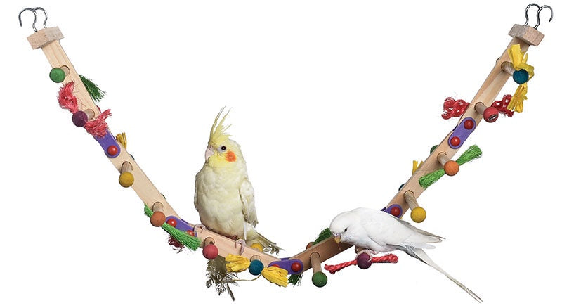 FEATHERED FRIENDS FORAGE N PLAY LADDER SMALL 51 X 8CM