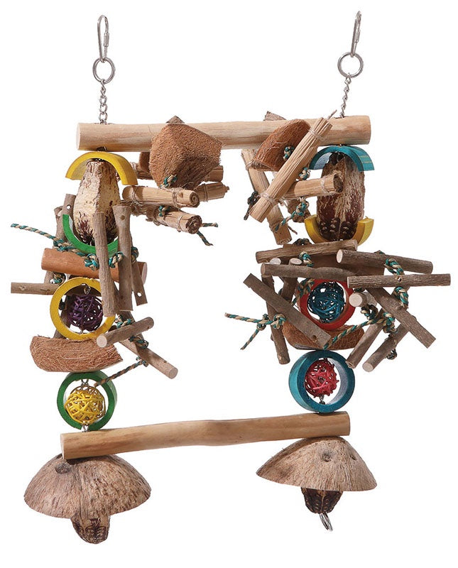 FEATHERED FRIENDS GARDEN TOTEM PARROT SWING
