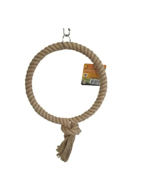 BIRDIE JUTE PARROT RING SINGLE 16CM