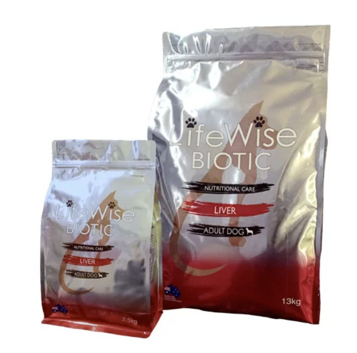 LIFEWISE BIOTIC LIVER WITH CHICKEN BARLEY VEG 13KG