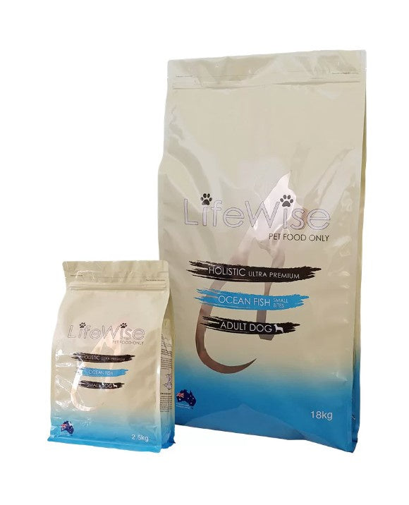 LIFEWISE DOG OCEAN FISH WITH LAMB, RICE & VEGE SMALL BITES 9KG