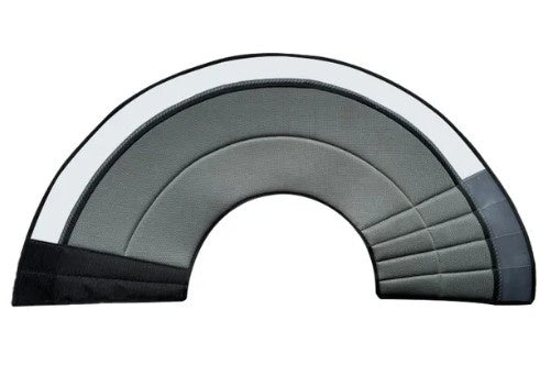 ZEEZ PADDED ADJUSTABLE RECOVERY CONE SIZE 8 - 49cm-55cm - Grey / Clear