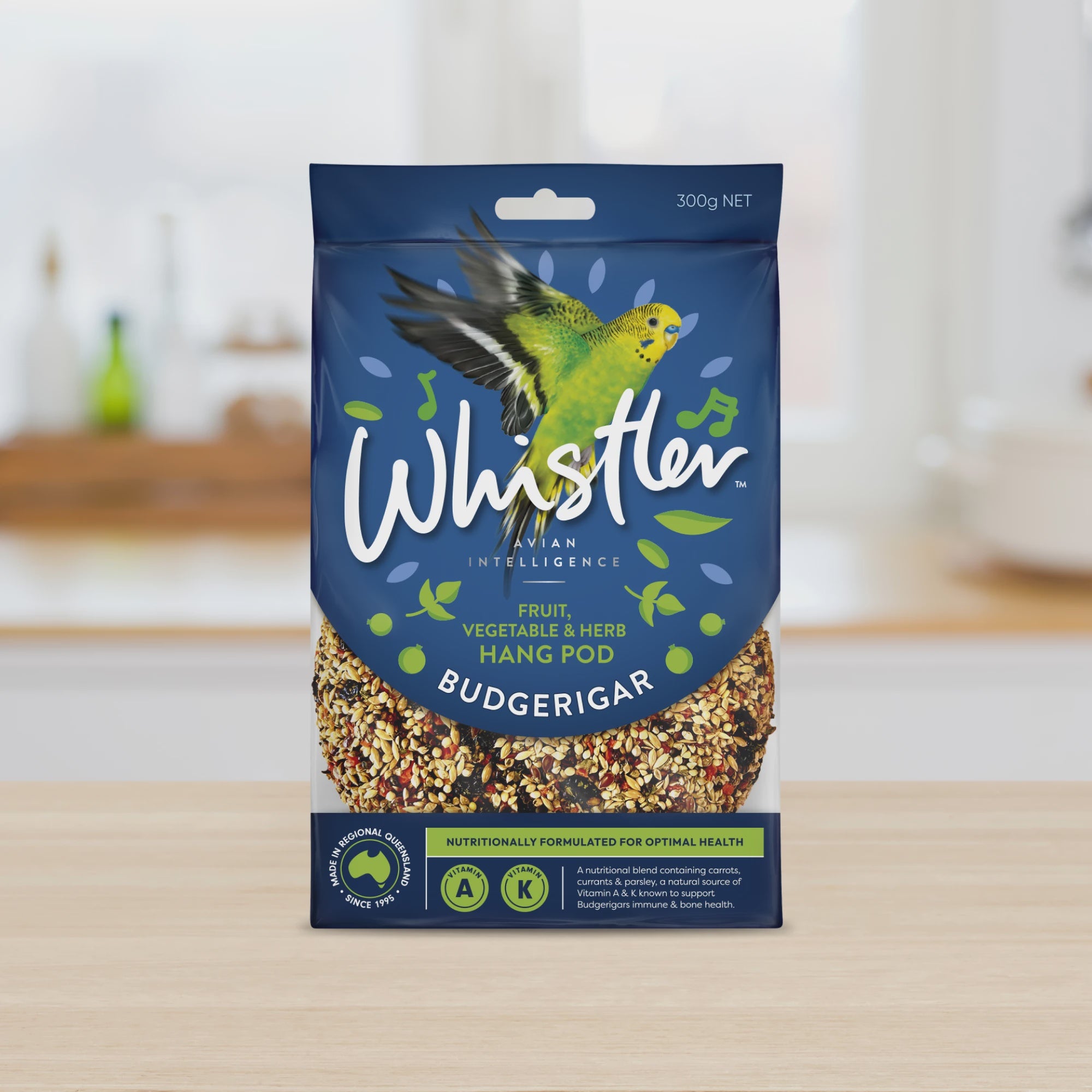 WHISTLER BUDGIE POD FRUIT VEG HERB 300G