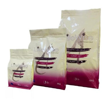 LIFEWISE PUPPY (STAGE 3) GF TURKEY LAMB LARGE BITES 9KG